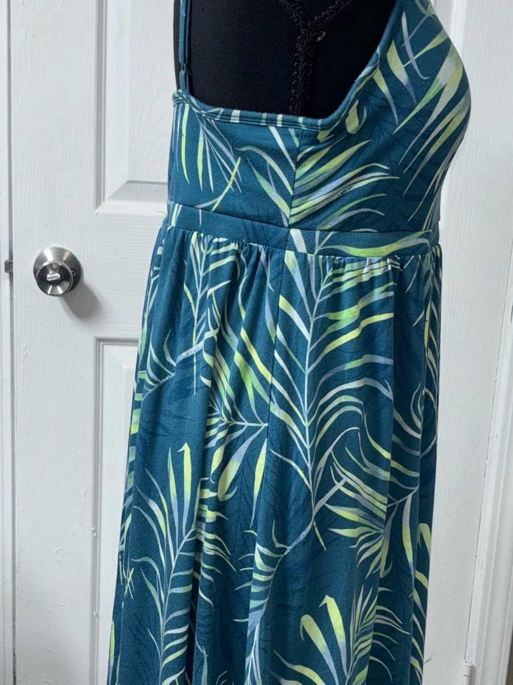 stars above Teal Dress with Lime Palm Print - Picture 4 of 5